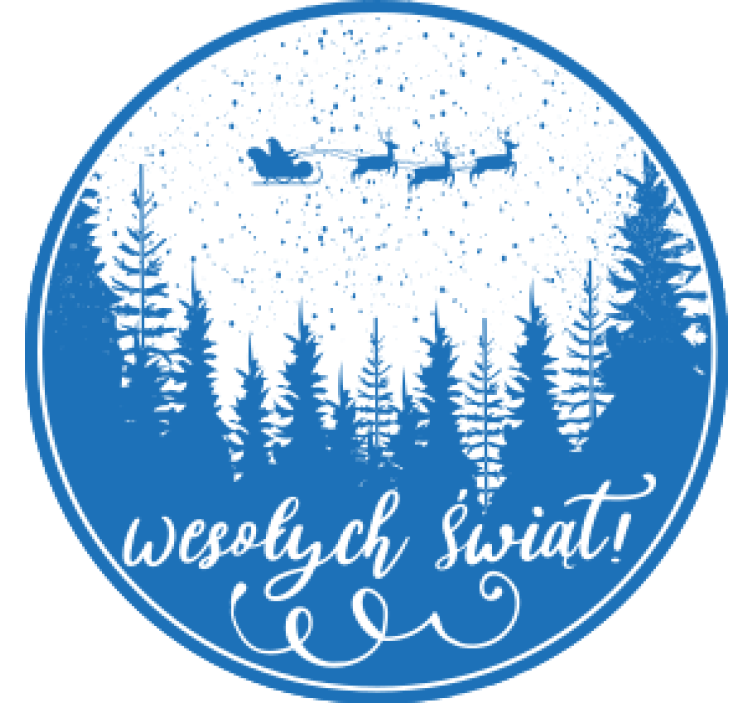 Podkładka pod kubek na święta Wzór jodły - TenStickers