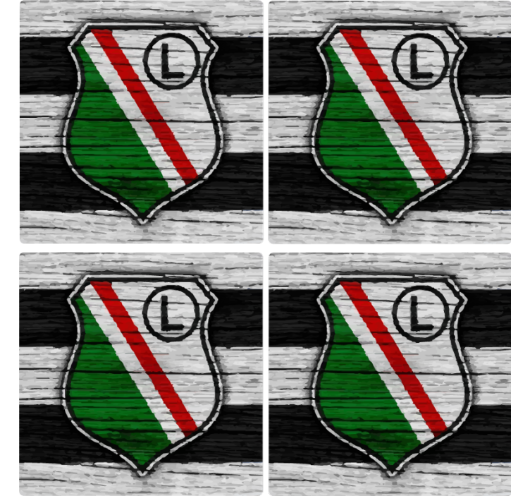 Nowoczesna podkładka pod kubek Legia polska piłka nożna - TenStickers