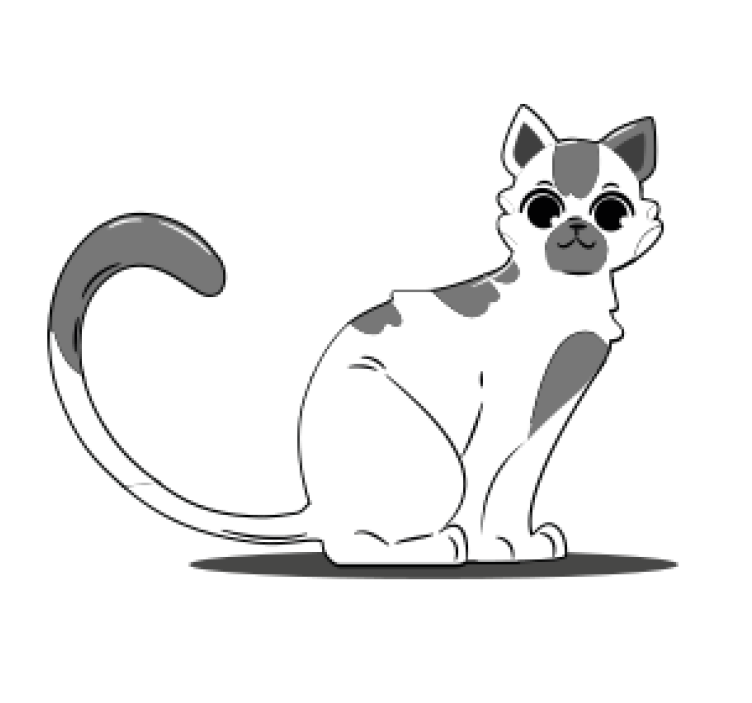 Vintage podstawki pod kubek Narysowany kot - TenStickers