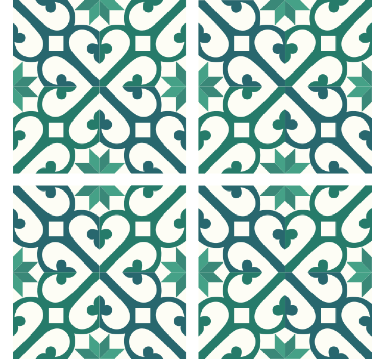 Podkładka pod kubek imitacja płytek Dźwięki esmeraldy - TenStickers