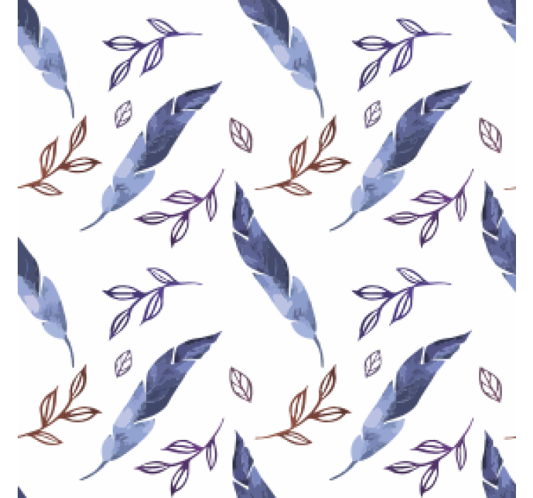 Vintage podstawka pod kubek eleganckie piórka - TenStickers