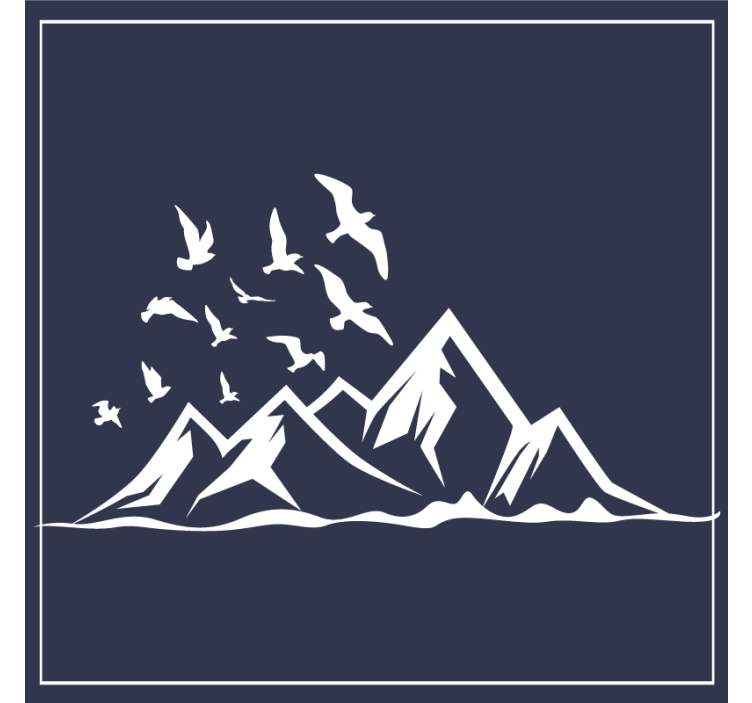 Nowoczesna podkładka pod kubek Jednokolorowe góry - TenStickers