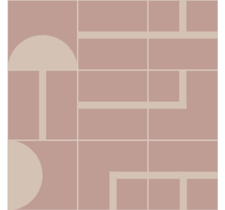 Podstawka w różowy wzór geometryczny - TenStickers