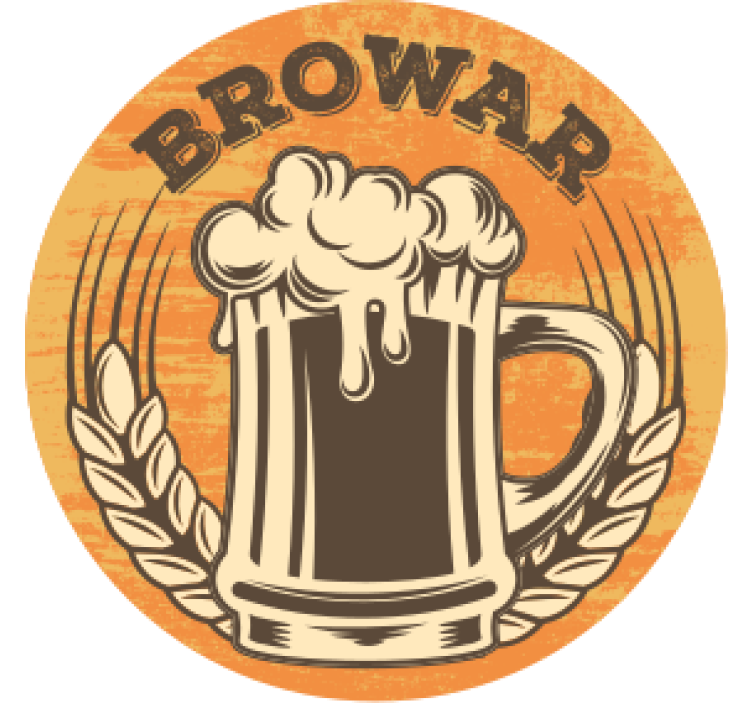 Podkładka pod piwo Pieczęć browar - TenStickers