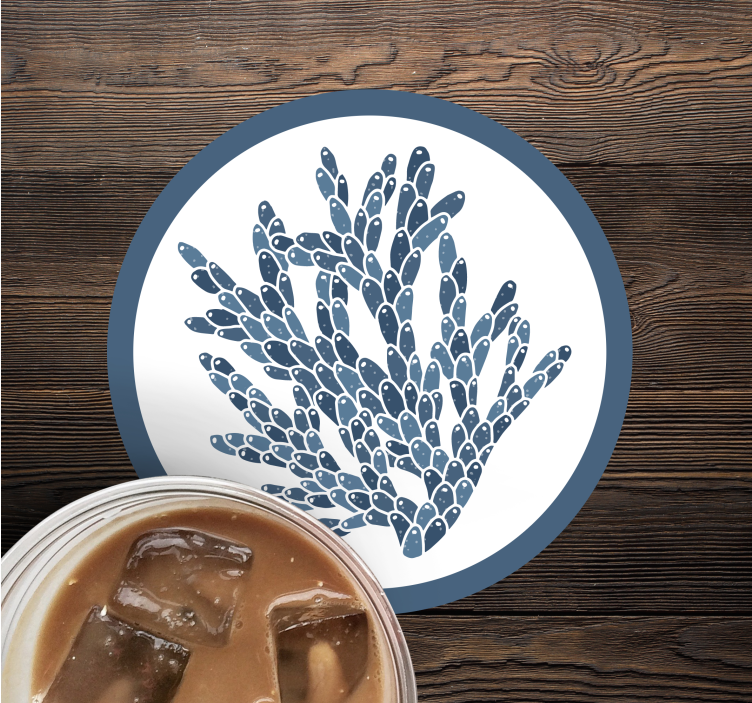 Nowoczesna podkładka pod kubek Nowoczesne korale w stylu hampton - TenStickers