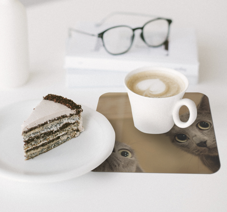 Nowoczesna podkładki pod kubek Urocze koty - TenStickers