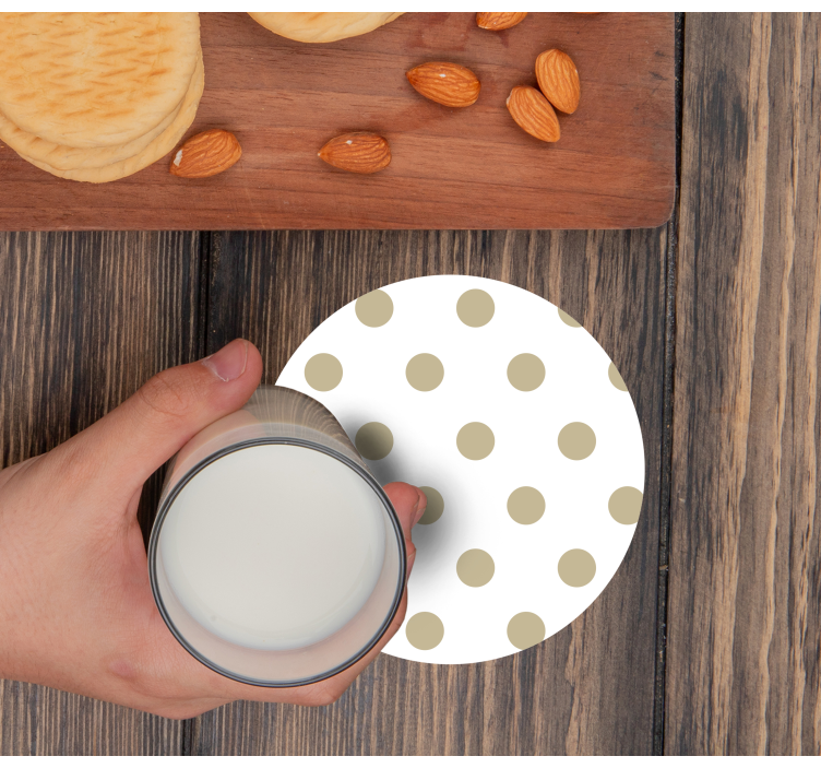 Nowoczesna podkładka pod kubek Podkładka w beżowe kropki - TenStickers