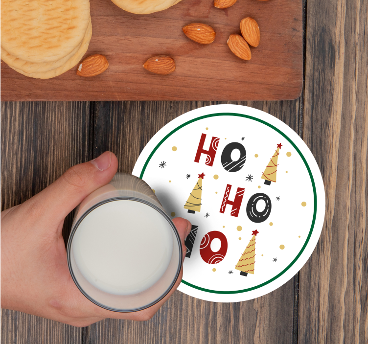 Podkładka pod kubek na święta choinkowe motywy - TenStickers