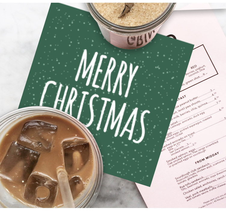 Podkładka pod kubek na święta wzór świątecznych płatków - TenStickers