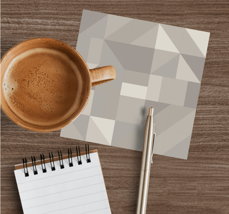 Podkładka pod kubek imitacja szarych płytek - TenStickers