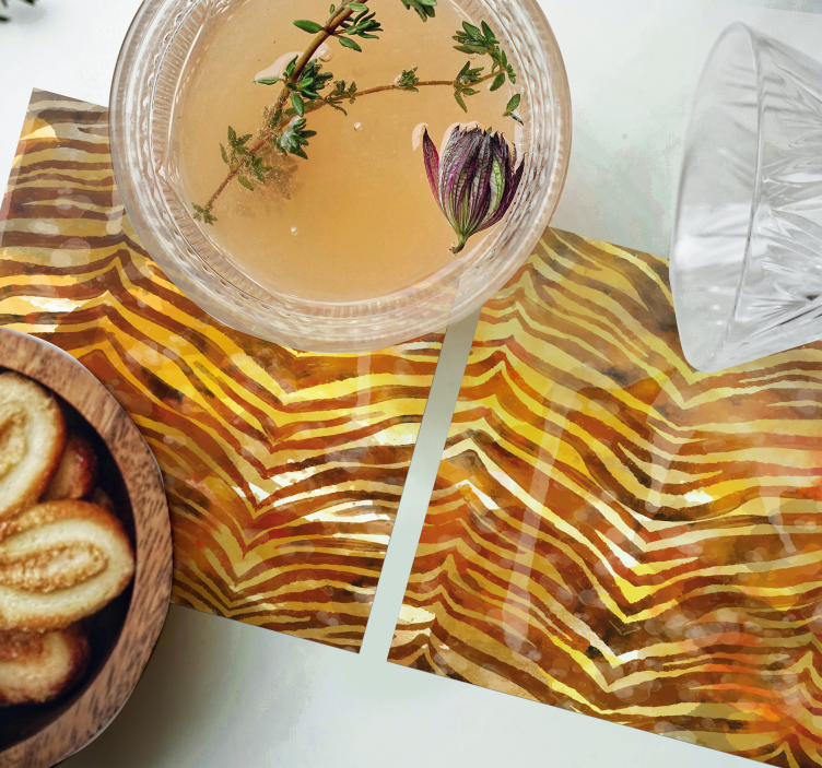 Podkładka pod kubek z wzorami powierzchnia z wzorem zebry - TenStickers