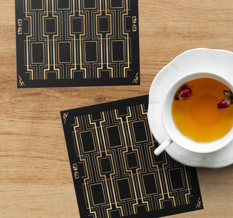 Podkładka pod kubek z wzorami w geometryczne inspiracje - TenStickers