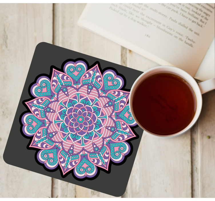 Podkładki pod kubek ceramiczne Mandala boho - TenStickers