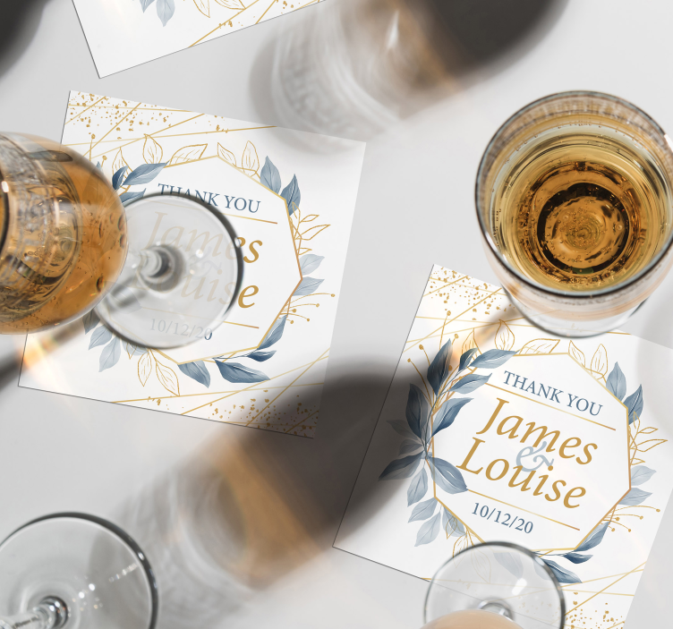 Podstawki pod kubek na ślub - TenStickers