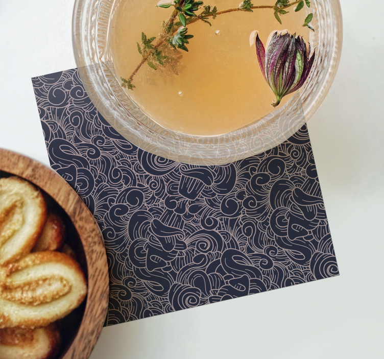 Podstawki pod kubek wzór turecki wzór paisley - TenStickers