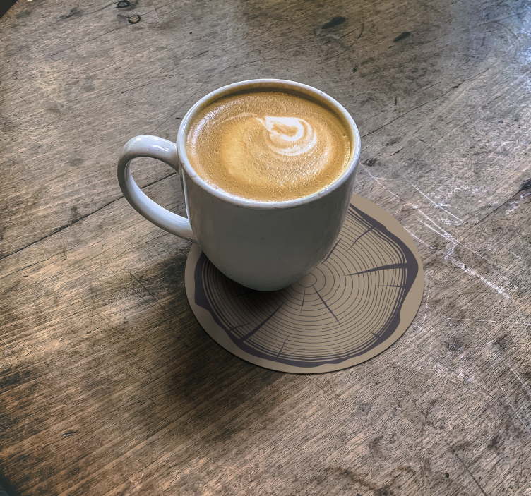 Vintage podstawka pod kubek Pnia drzewa - TenStickers