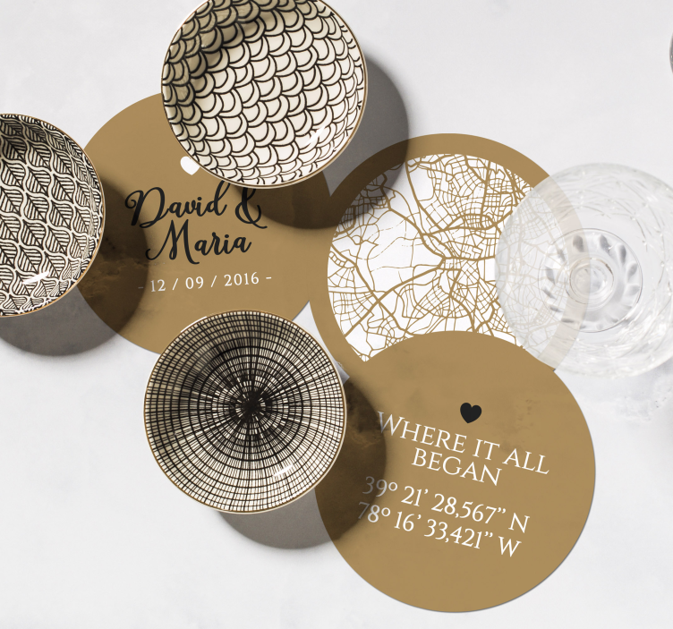 Podkładka pod kubek z własnym nadrukiem gdzie to wszystko się zac - TenStickers