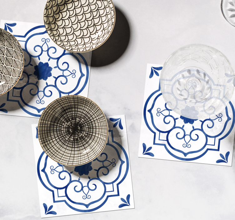 Podkładki pod kubek w klasyczne kafelki - TenStickers