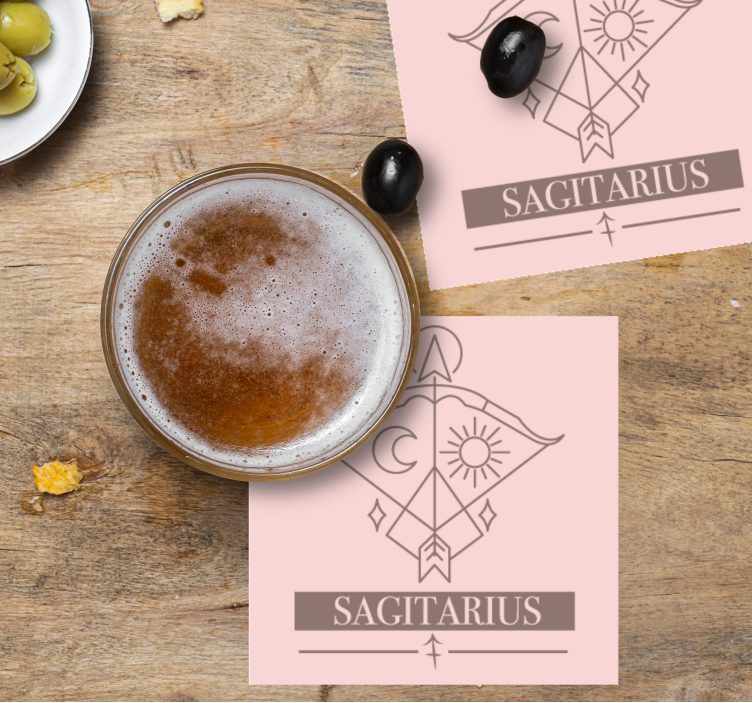 Podkładka pod kubek znaku zodiaku strzelec - TenStickers