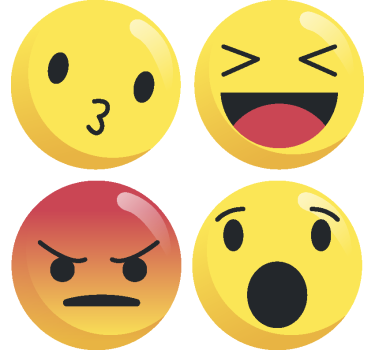 Podkładki pod kubek geek emotikony - TenStickers