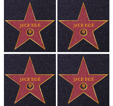 Podstawki pod kubek gwiazda Hollywood - TenStickers