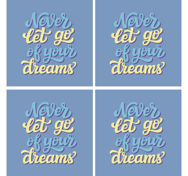 Podkładka pod kubek z tekstem motywująca typografia - TenStickers