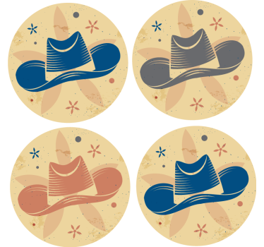 Podstawka pod kubek geek z motywem stylizowanego kapelusza - TenStickers