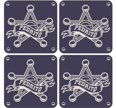 Vintage podstawka pod kubek gwiazda szeryfa - TenStickers