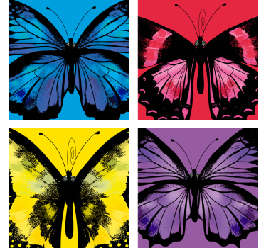 Podkładki pod kubek Piękny i kolorowy motyl - TenStickers