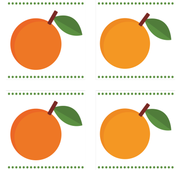Nowoczesna podkładka pod kubek pomarańcza z liściem - TenStickers