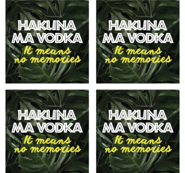 Podkładka pod kubek z tekstem hakuna ma wódka - TenStickers