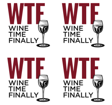Podkładka pod kubek z tekstem czas na wino - TenStickers