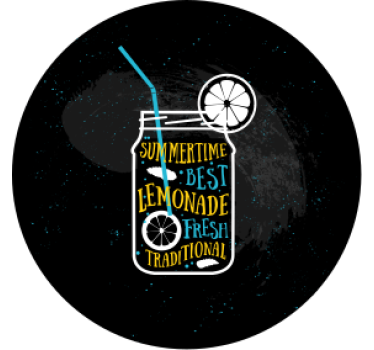 Nowoczesna podkładka pod kubek cytrynowa lemonada - TenStickers