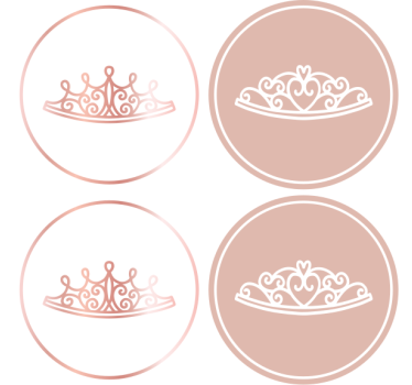 Nowoczesna podkładka pod kubek ikony eleganckiej tiary - TenStickers