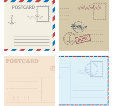 Nowoczesna podkładka pod kubek w stylu vintage pocztówki - TenStickers
