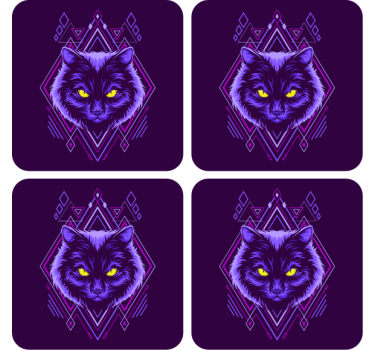 Nowoczesne podstawki pod kubki Kot boho - TenStickers