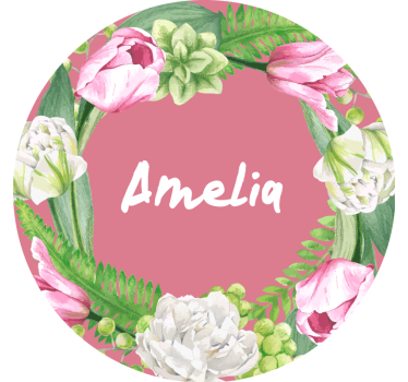 Podkładki pod kubek Projekt tulipana w kręgu - TenStickers