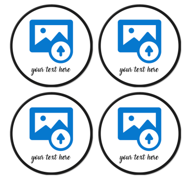 Podkładki pod kubek Niestandardowy obraz tekst - TenStickers