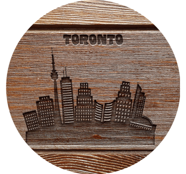 Vintage podstawka pod kubek sylwetka toronto - TenStickers