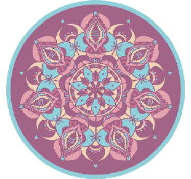Nowoczesna podkładka pod kubek z kwiatowym mandala - TenStickers