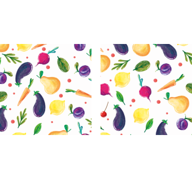 Nowoczesna podkładka pod kubek wzór kolorowych owoców - TenStickers