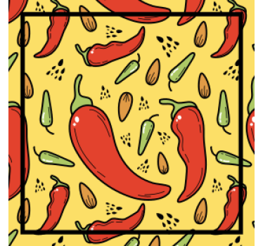 Nowoczesna podkładka pod kubek wzór z papryczkami chili - TenStickers