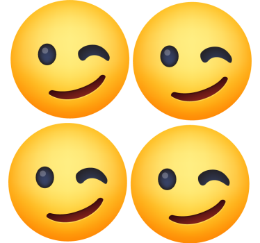 Podstawka pod kubek Emotikon z mrugnięciem - TenStickers