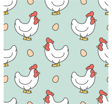 Nowoczesna podkładka pod kubek motyw kur i jajek - TenStickers