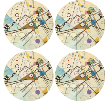 Podkładka pod kubek z wzorami motyw geometryczny okrągły - TenStickers