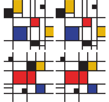 Nowoczesna podkładka pod kubek wzory geometryczne - TenStickers