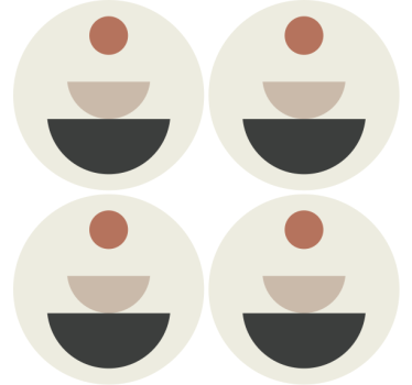 Podstawka pod kubek geek w warstwowych okręgach - TenStickers