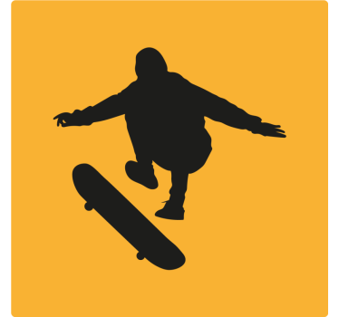 Vintage podstawka pod kubek sylwetka skatera - TenStickers