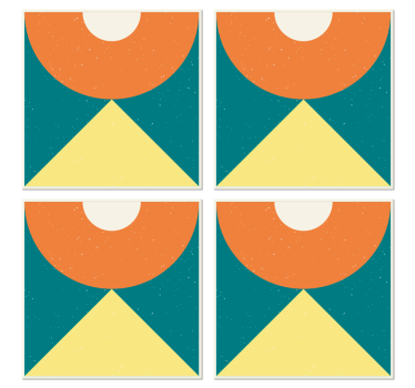 Podstawka pod kubek vintage Kolorowy styl vintage - TenStickers