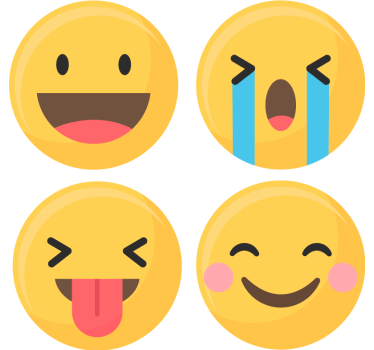 Podkładki pod kubek geek emotikony mediów - TenStickers
